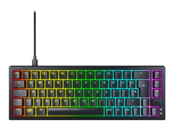 CHERRY K5V2 Compact, Langallinen, USB, Mekaaninen, QWERTY, RGB LED, musta