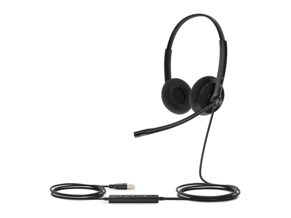 Yealink UH34 Lite Dual - Hodesett - on-ear - kablet - USB - svart - UC-sertifisert - for Yealink SIP-T43, T46, T48, T53, T54, T57, VP59, T58, VP59