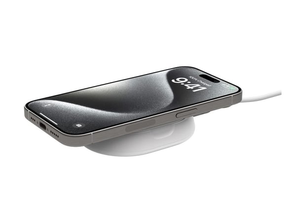 Belkin BoostCharge Pro - Trådløst ladestativ - magnetisk, konvertibel, med Qi2 - 15 watt - 3 A - Fast Charge - hvit
