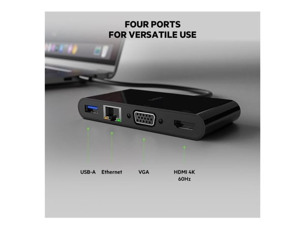 Belkin - Moniporttisovitin - USB-C - VGA, HDMI - GigE