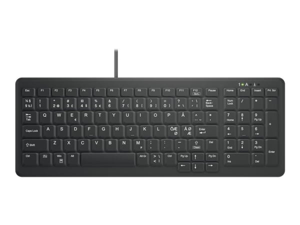 CHERRY AK-C7000 - Tastatur - desinfiserbar, medisinsk, med num pad - compact - USB - QWERTY - Pan Nordic - svart