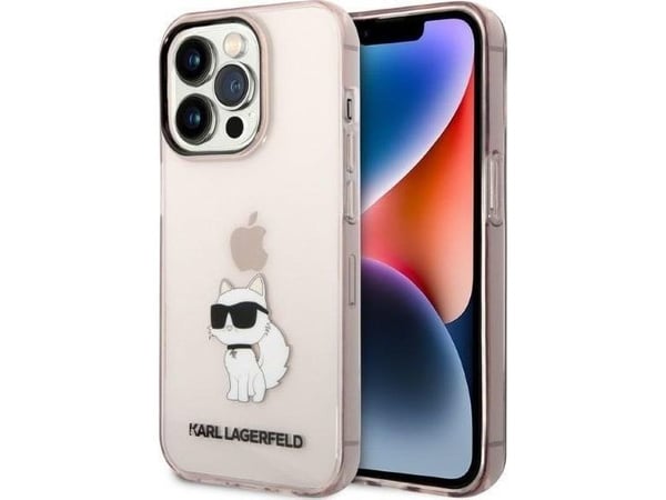 Karl Lagerfeld KLHCP14LHNCHTCP iPhone 14 Pro 6.1" różowy/pink kovakotelo Ikonik Choupette