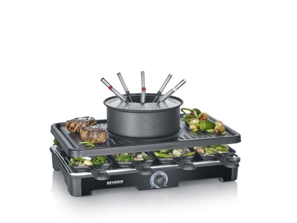 Severin RG 2347, 8 person(er), Plast, Svart, Rektangulær, Rotasjon, 1,95 m