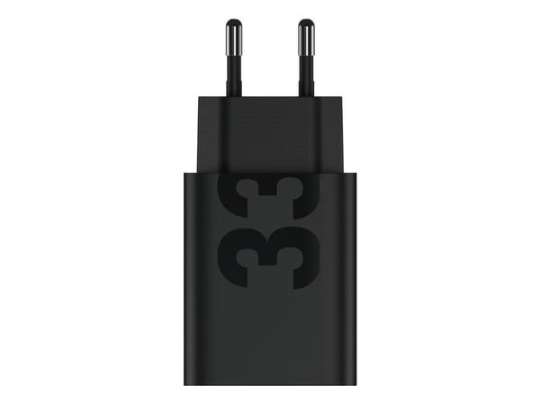 Motorola Turbopower - Strømadapter - 33 watt - 3 A - Fast Charge (USB) - på kabel: USB-A - matt svart - Europa