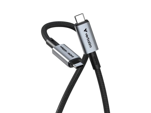 Verbatim 31847 USB4 Gen 2x2 1,2 m USB C -kaapeli Musta