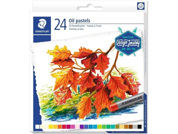 Farveblyant Staedtler Olie pastel ass. farver m/24 stk.