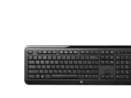HP 697308-031, Full størrelse (100 og), Koblet med ledninger (ikke trådløs), USB, QWERTY, Sort