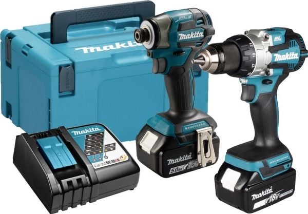 Makita DLX2527TJ akkutyökalusarja LXT 2x5,0Ah, BL-M (DDF489+DTD173), MAKPACK