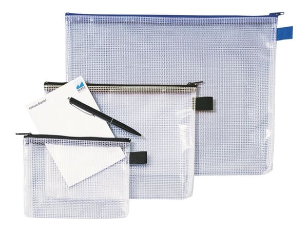 Rexel - Dokumentmappe med glidelås - for A6 (105 x 148 mm) - svart, blank