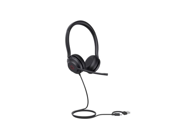 Yealink UH35 Dual - Hodesett - on-ear - kablet - USB-A, USB-C - svart - Certified for Microsoft Teams, UC-sertifisert