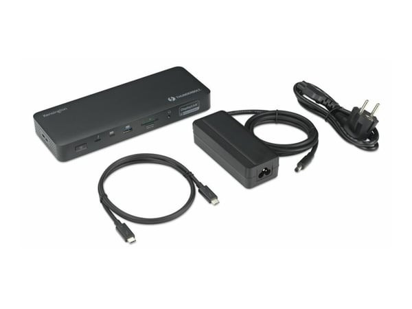 Kensington SD5920T EQ - Dockningsstation - för laptop - USB4 / Thunderbolt 4 - 2 x HDMI, 3 x DP, 2 x Thunderbolt 4 - 1GbE, 2.5GbE - 149.1 Watt - Eu...