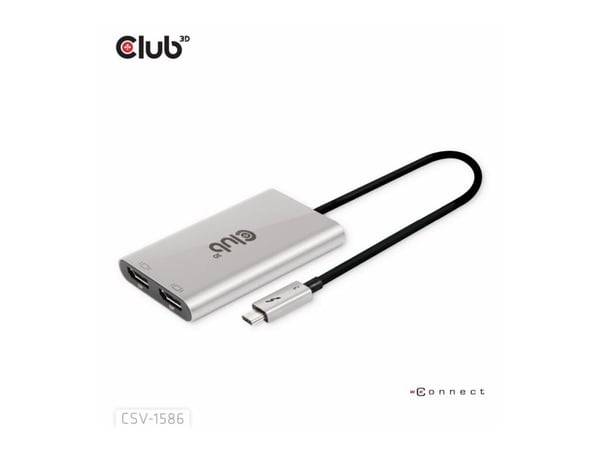 CLUB3D CSV-1586, Thunderbolt 3, DisplayPort, 40000 Mbit/s, 2160p, 3840p, Hopea, Windows 11