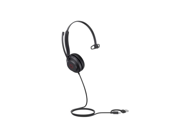 Yealink UH35 Mono - Hodesett - on-ear - kablet - USB-C - svart - Optimert for UC