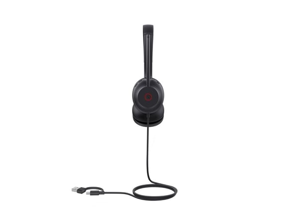 Yealink UH35 Dual - Hodesett - on-ear - kablet - USB-A, USB-C - svart - Certified for Microsoft Teams, UC-sertifisert