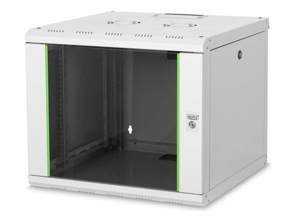 DIGITUS SoHoline DN-19 09U-6/6 - Skap - veggmonterbar - grå, RAL 7035 - 9U - 19"