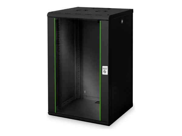 DIGITUS Professional DN-19 20U-6/6-SW - Rack skåp - väggmontering - svart, RAL 9005 - 20U - 19"