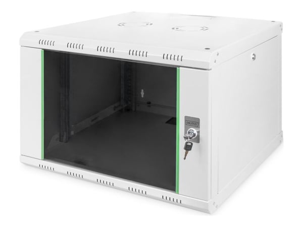 DIGITUS Professional Line DN-19 07U-6/6 - Skap - veggmonterbar - grå, RAL 7035 - 7U - 19"