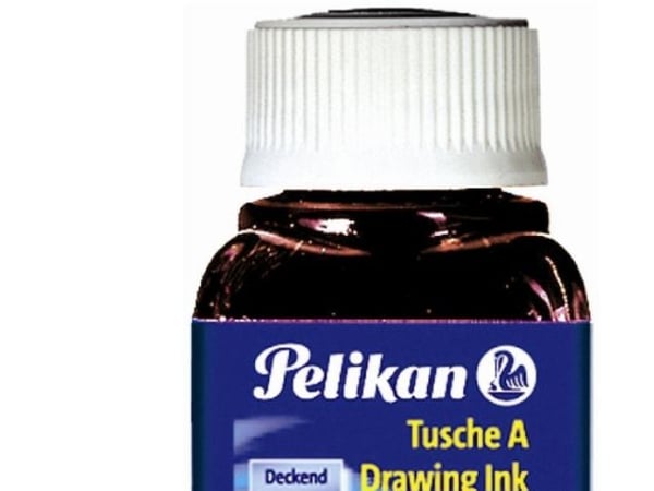 Pelikan Ink A, innhold: 10 ml i glass, karminrød (2) spesielt egnet for tegnepenner, tegnepenner, pensler (201517)