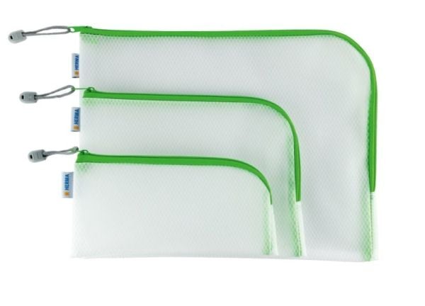 HERMA 20004, Toalettveske, Grønn, EVA ( Ethylene-vinyl-acetat), Glidelås, 110 mm, 230 mm
