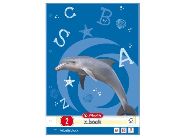Herlitz 215020, Blå, 50 ark, Linjerte ark, A4, 70 g/m², Papir