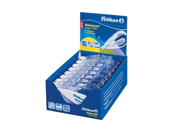 Pelikan blanco Maxi, Blå, Transparent, 10 m, 4,2 mm, Displayboks, 8 stk