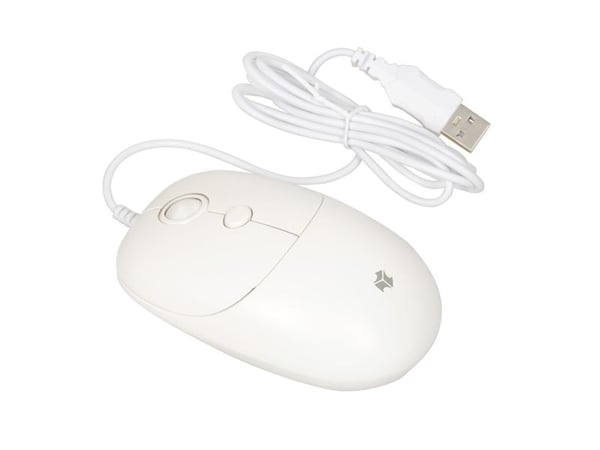 iBOX Seagull - Mus - høyre- og venstrehåndet - optisk - 3 knapper - kablet - USB - hvit