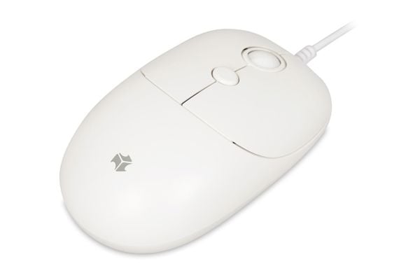 iBOX Seagull - Mus - høyre- og venstrehåndet - optisk - 3 knapper - kablet - USB - hvit