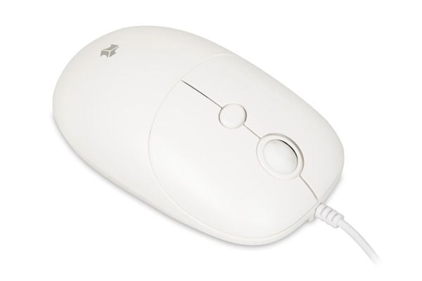 iBOX Seagull - Mus - høyre- og venstrehåndet - optisk - 3 knapper - kablet - USB - hvit