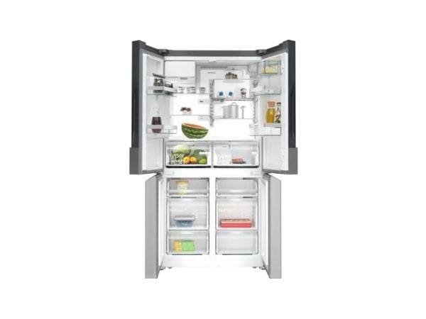 Siemens KF96DPPEA, Frittstående, Fransk Dør, Rustfritt stål, Glass, 574 l, SN-T