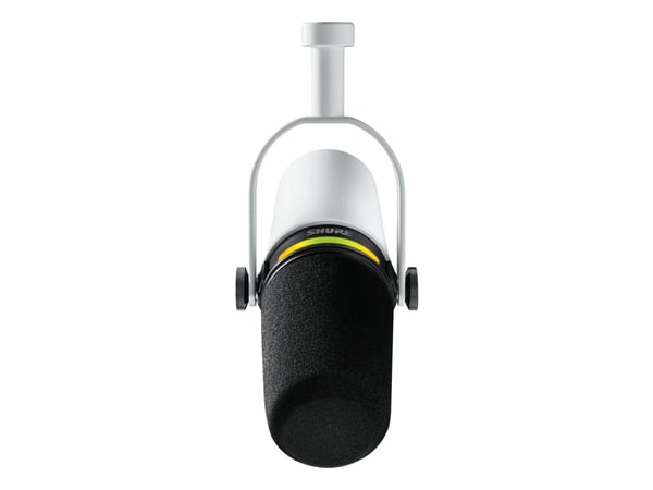 Shure MV7+ - Mikrofon - 3-stifts XLR, USB - hvit - OBS Sertifisert, MFi Certified