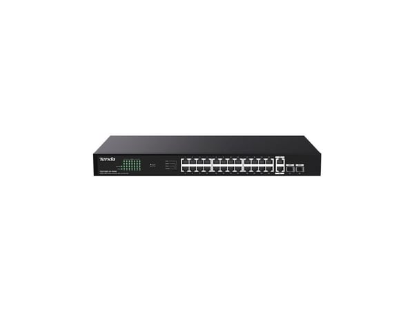 Tenda TEG1128P-24-250W, Hallitsematon, Gigabit Ethernet (10/100/1000), Power over Ethernet -tuki, Telineasennus, Seinäkiinnitteinen