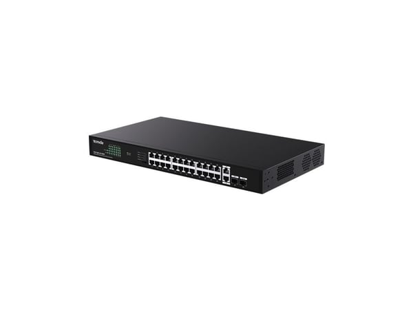 Tenda TEG1128P-24-250W, Uhåndtert, Gigabit Ethernet (10/100/1000), Strøm over Ethernet (PoE), Rack-montering, Kan monteres på vegg