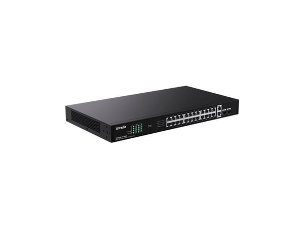 Tenda TEG1128P-24-250W, Uhåndtert, Gigabit Ethernet (10/100/1000), Strøm over Ethernet (PoE), Rack-montering, Kan monteres på vegg
