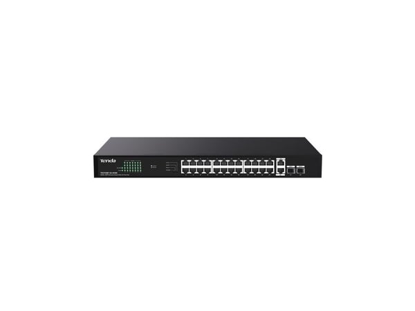 Tenda TEG1128P-24-410W, Hallitsematon, Gigabit Ethernet (10/100/1000), Power over Ethernet -tuki, Telineasennus, Seinäkiinnitteinen