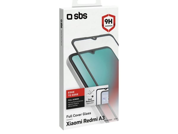 SBS TESCRFCXIA3, Xiaomi, Redmi A3, Støvresistent, Slagbestandig, Ripebestandig, Gjennomsiktig, 1 stykker