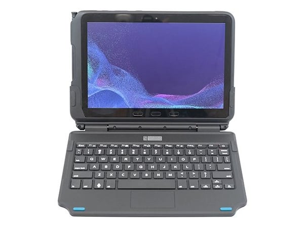 Gamber-Johnson - Tastatur og folioveske - slank, festbar - med 2-knapps skjermtastatur - POGO pin - QWERTY - USA