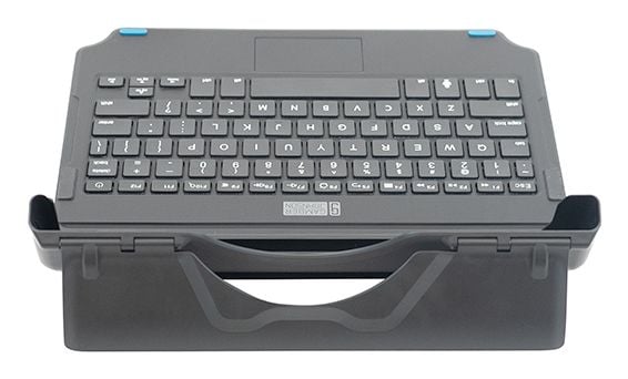 Gamber-Johnson - Tastatur og folioveske - slank, festbar - med 2-knapps skjermtastatur - POGO pin - QWERTY - USA