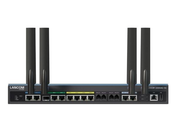 LANCOM 1936VAG-5G - Gateway - 1GbE, 5G - LTE - 5G - UMTS B1/B2/B4/B5/B8/B19/ LTE B1/B2/B3/B4/B5/B7/B8/B12/B13/B14/B17/B18/B19/B20/B25/B26/B28/B29/B...