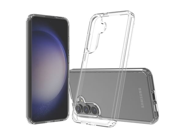 Screenor Bumper - Baksidedeksel for mobiltelefon - termoplast-polyuretan (TPU), akryl - gjennomsiktig - for Samsung Galaxy S24, S25