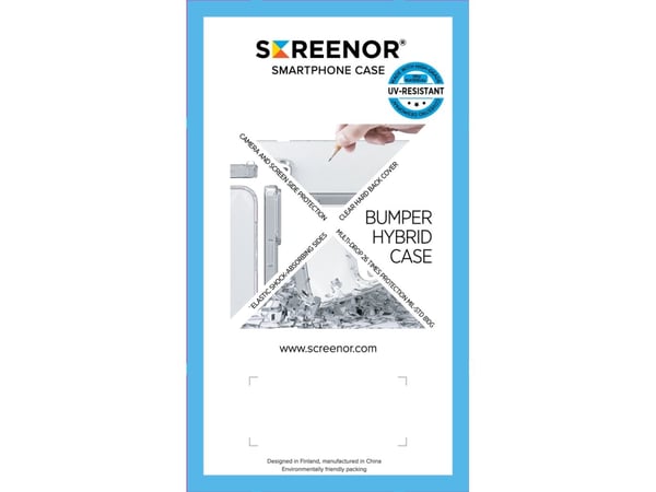 Screenor Bumper - Baksidedeksel for mobiltelefon - termoplast-polyuretan (TPU), akryl - gjennomsiktig - for Samsung Galaxy S24, S25