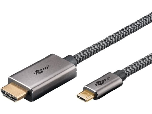 Goobay 75701, 3 m, USB Type-C, HDMI Type A (Standard), urosliitin, urosliitin, suora