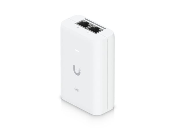 Ubiquiti UACC-PoE+-2.5G, 2.5 Gigabit Ethernet, 10,100,1000,2500 Mbit/s, Valkoinen, Tila, Ylivirta, Huippupulssi, Ylijännitesuoja, 48 V