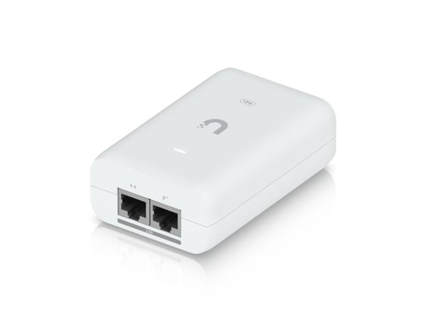 Ubiquiti UACC-PoE+-2.5G, 2.5 Gigabit Ethernet, 10,100,1000,2500 Mbit/s, Valkoinen, Tila, Ylivirta, Huippupulssi, Ylijännitesuoja, 48 V