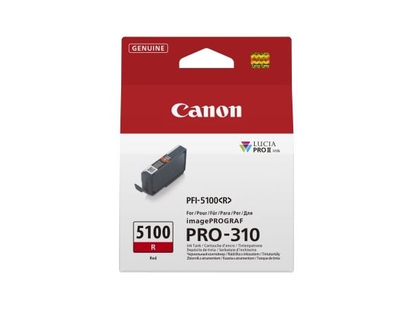 Canon PFI-5100 R, punainen, 1 kpl, yksipakkaus