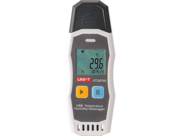 USB temperatur- og fuktighetslogger -30~70C; 0~99,9%RH; opptil 64000 datapunkter UNI-T