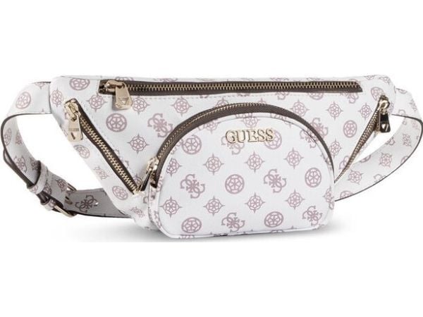 Guess Utility Vibe tekstil fanny pack, hvit (for kvinner)