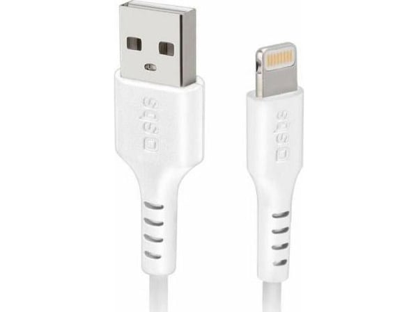 SBS TECABLEUSBIP5289W, 2 m, Lightning, USB A, Uros, Uros, Valkoinen