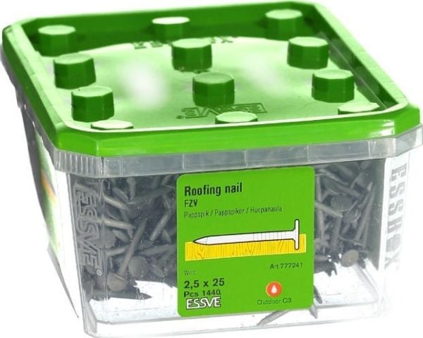 Etipo 2,5x25 spik rund varmgalvaniserad zink