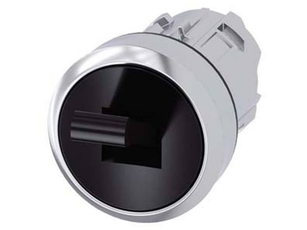 Växling 22 mm ru met högblank svart, 2 k.pos