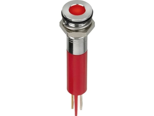 APEM Q8F1CXXR24E LED-signallampa röd FLUSH 8 mcd